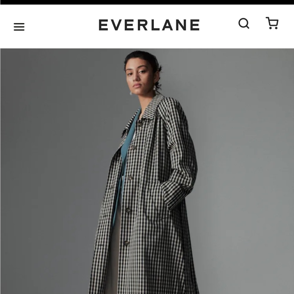 Everlane Check trenchcoat